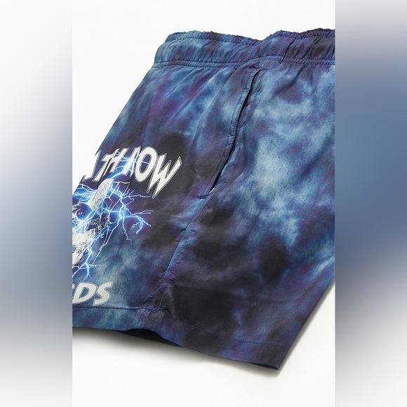 Death Row men’s Tie Dyed 15" Swim Trunks - Picture 4 of 15